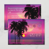 PixDezines rsvp Hawaiian Sunset Beach Scence (Devant / Derrière)