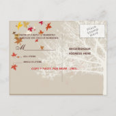 PixDezines RSVP herfstbruiloft Uitnodiging Briefkaart (Achterkant)