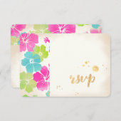 PixDezines rsvp hibiscus/luau/faux parchemin (Devant / Derrière)
