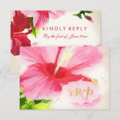 PixDezines rsvp hibiscus/luau/faux parchment (Voorkant / Achterkant)