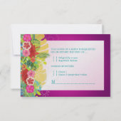 PixDezines rsvp hibiscus+monstera/jaune+fuchsia (Dos)