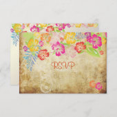 PixDezines RSVP Hibiscus + Swirls (Voorkant / Achterkant)