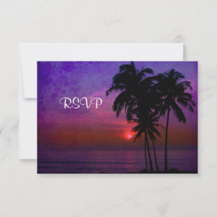 PixDezines rsvp hula zonsondergang Kaartje