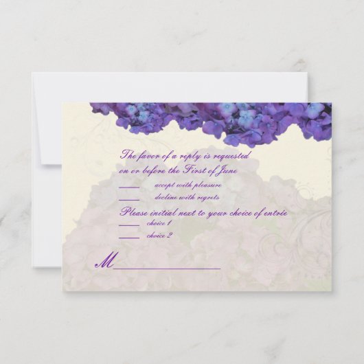 PixDezines RSVP Hydrangea, bleu (Dos)