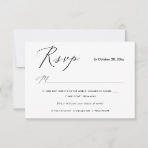 PixDezines RSVP inclusief maaltijden, Elegante kal Kaartje