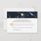 PixDezines RSVP Jerusalem Wall Bar Mitzvah ✡ Kaartje (Achterkant)