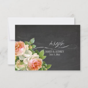 PixDezines rsvp-karton+ rozen+zwenzen RSVP Kaartje