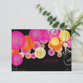 PixDezines rsvp lanternes rose/orange/jaune (Debout devant)