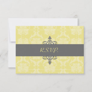 PixDezines rsvp Liliana Damask, aanpasbaar Kaartje
