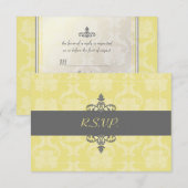 PixDezines rsvp Liliana Damask, personnalisable (Devant / Derrière)