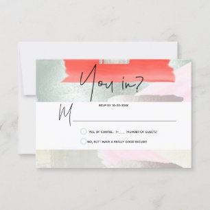 PixDezines RSVP Living Coral Seafoam Mist