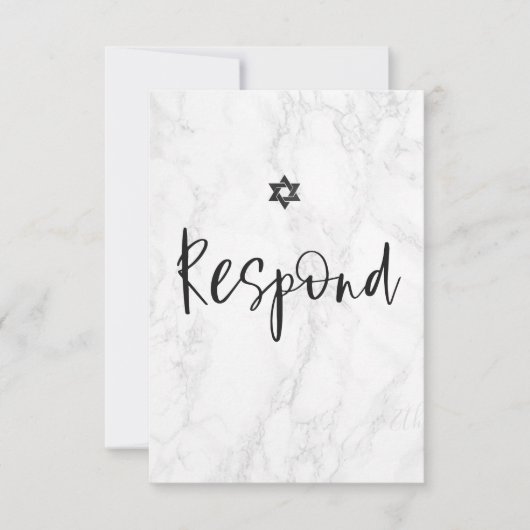 PixDezines RSVP Marble Bar Mitzvah ✡ (Devant)