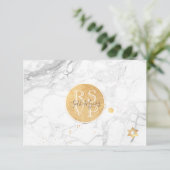 PixDezines RSVP Marble+Faux Gold Bar Mitzvah ✡ (Debout devant)