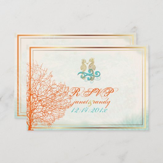 PixDezines rsvp maui coral+hippocampe, beach party (Devant / Derrière)