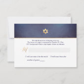PixDezines RSVP minimaliste Dusty Blue Mitzvah ✡ (Dos)