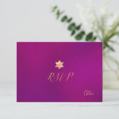 PixDezines RSVP minimaliste Fuschia Mitzvah ✡ (Debout devant)
