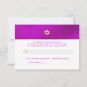 PixDezines RSVP minimaliste Magenta Mitzvah ✡ (Dos)