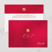PixDezines RSVP minimaliste ✡ Red Mitzvah (Devant / Derrière)