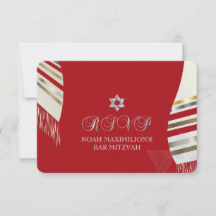 PixDezines RSVP MITZVAH/RED TALLIT/DIY Achtergrond