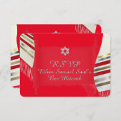 PixDezines RSVP MITZVAH/RED TALLIT/do-it-yourself  (Devant / Derrière)
