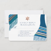 PixDezines rsvp mitzvah/Tallit Bleu sarcelle (Dos)