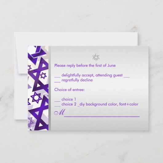 PixDezines rsvp mod stars/bar mitzvah/violet (Dos)