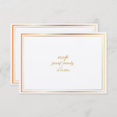 PixDezines rsvp modèle/argent+faux or (Devant / Derrière)