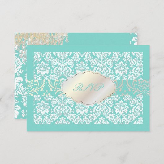 PixDezines rsvp moiré damask+Chandelier/do-it-your (Devant / Derrière)