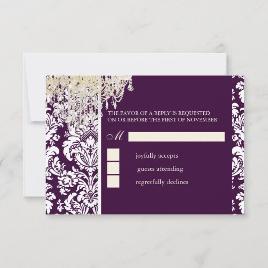 PixDezines rsvp moiré damask+Chandelier/do-it-your (Dos)