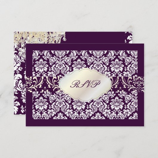 PixDezines rsvp moiré damask+Chandelier/do-it-your (Devant / Derrière)