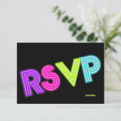 PixDezines RSVP Neon Lumières Bat mitzvah ✡ (Debout devant)