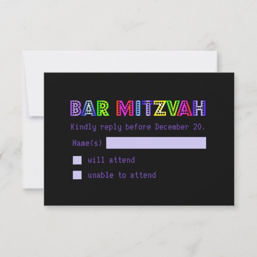 PixDezines RSVP Neon Sign Bar Mitzvah (Devant)