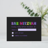 PixDezines RSVP Neon Sign Bar Mitzvah (Debout devant)