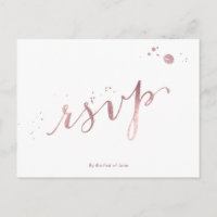 PixDezines RSVP/NEP ROSE GOUD FOLIE/SCRIPT LETTERT