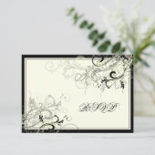 PixDezines RSVP NOIR SWIRLS/do-it-yourself ARRIÈRE (Debout devant)