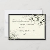 PixDezines RSVP NOIR SWIRLS/do-it-yourself ARRIÈRE (Dos)