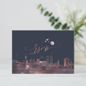 PixDezines RSVP NYC Skyline/Faux Roos Gold (Staand voorkant)