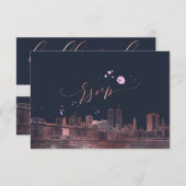 PixDezines RSVP NYC Skyline/Faux Roos Gold (Voorkant / Achterkant)