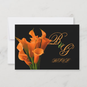 PixDezines rsvp oranje calla lily/DIY background