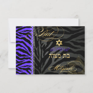 PixDezines rsvp Paarsste Zebra Stripes, Bat Mitzva