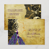 PixDezines rsvp pauock+filigree zwemmen (Voorkant / Achterkant)