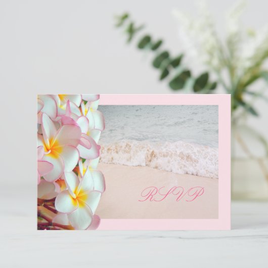 PixDezines RSVP PINK PLUMERIA/PLAGE/do-it-yourself (Debout devant)