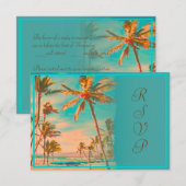 PixDezines rsvp Plage hawaiienne vintage/turquoise (Devant / Derrière)