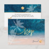 PixDezines RSVP Plage Palmiers Bar Mitzvah (Devant / Derrière)