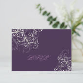 PixDezines rsvp plum+parelzwammen (Staand voorkant)