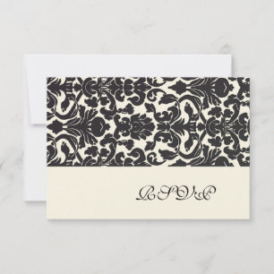 PixDezines rsvp (pour 5x7) Black Flora Damask