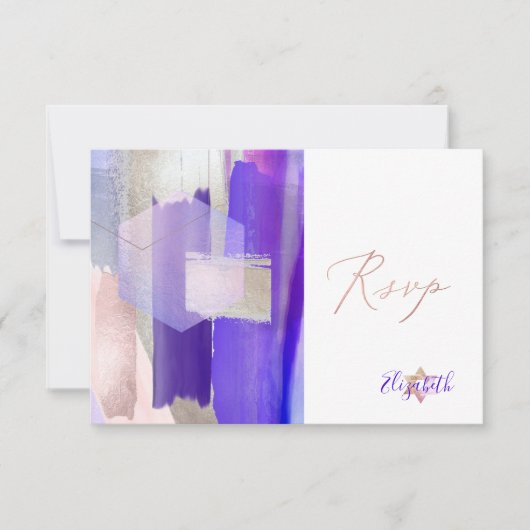 PixDezines RSVP Purple Aquarelle Bat mitzvah ✡ (Devant)