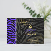 PixDezines rsvp Purple Zebra Stripes, Bat mitzvah (Debout devant)