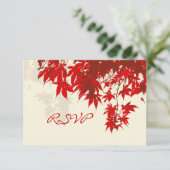 PixDezines rsvp Red Maple Feuilles/automne (Debout devant)