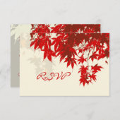 PixDezines Rsvp Red Maple Leaves/herfst (Voorkant / Achterkant)